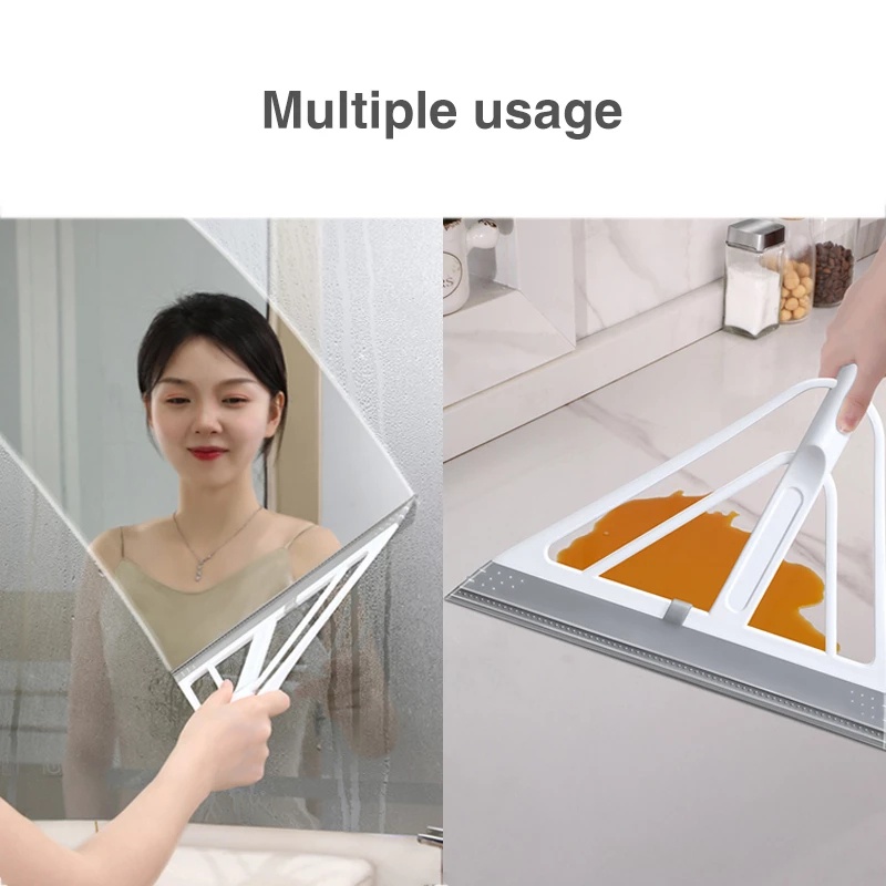 [Multi-functional Dusting Magic Silicone Scraper Broom] [Pet Hair Cleaning Broom] [Floor Cleaning Tool ] [Bathroom Floor &amp; Glass Scraper]