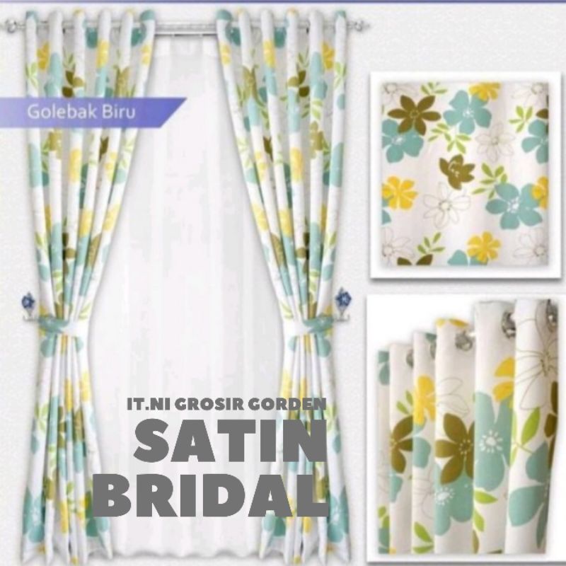 GORDEN JENDELA MINIMALIS SATIN BRIDAL GODEBLAG BIRU