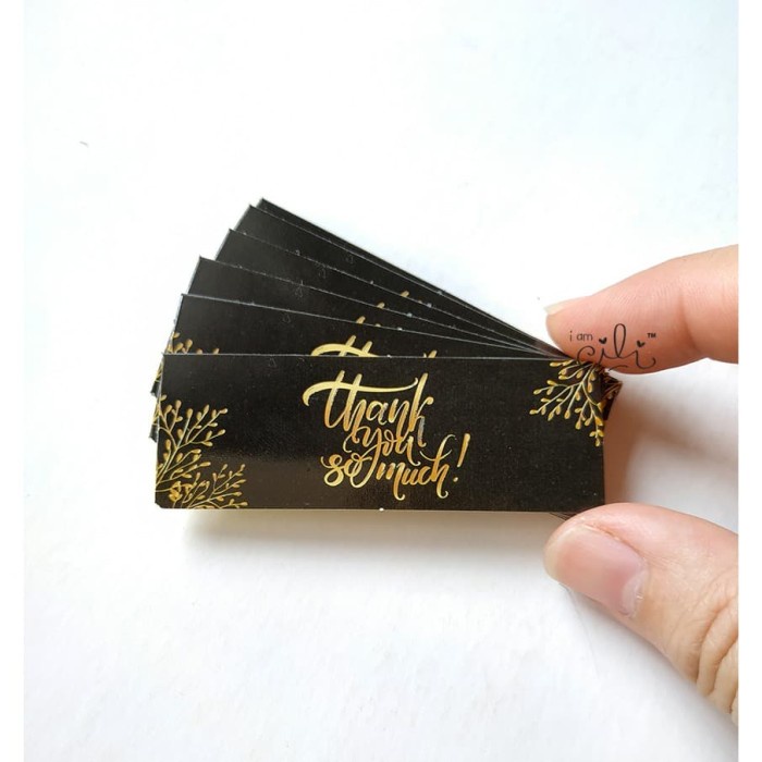 

[DISKON] (SN23)Stiker thank you so much 7x2.5 cm untuk seal box paperbag GRATIS ONGKIR