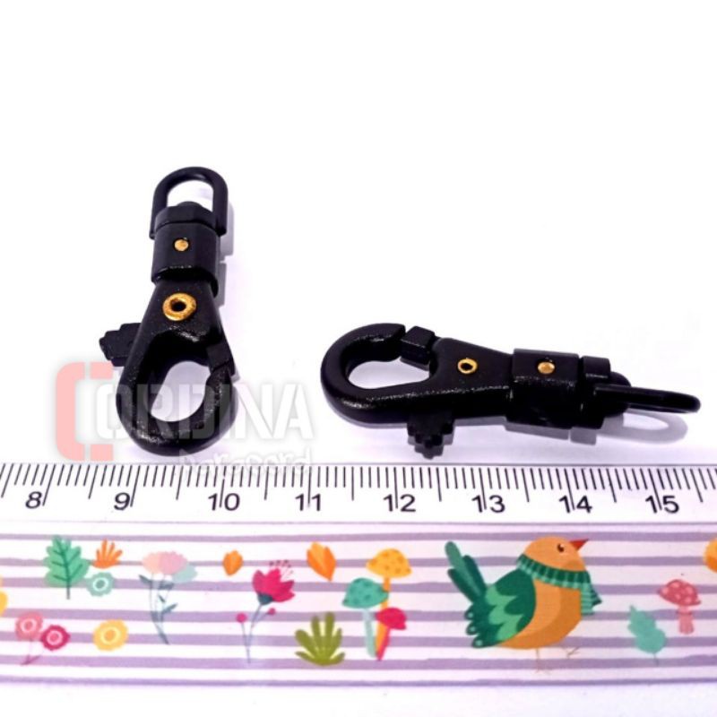 CLASP HOOK CARABINER Putar Rotasi Buckle Clip Hanging Aksesoris gantungan kunci idcard