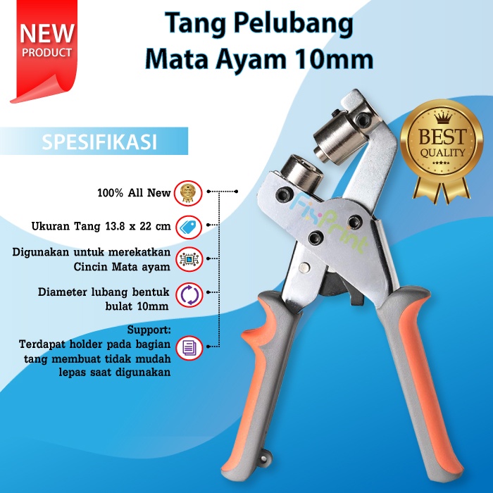 Tang Mata Ayam 10mm Eyelet Plier Punch Pelubang PVC Terpal Poster