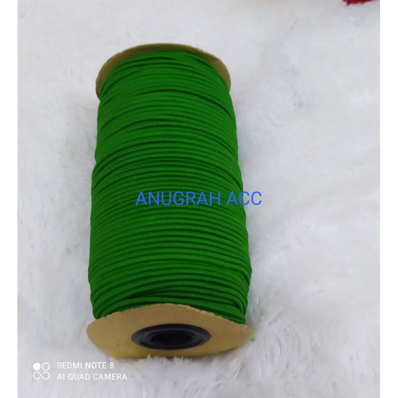 tali karet elastis cord 2.5mm-Hijau