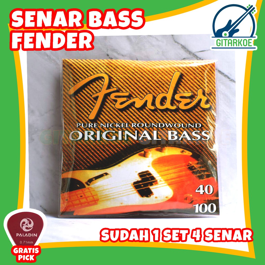 Senar Bass Fender Bass Elektrik 4 Senar 040 Pure Nickel Round Wound