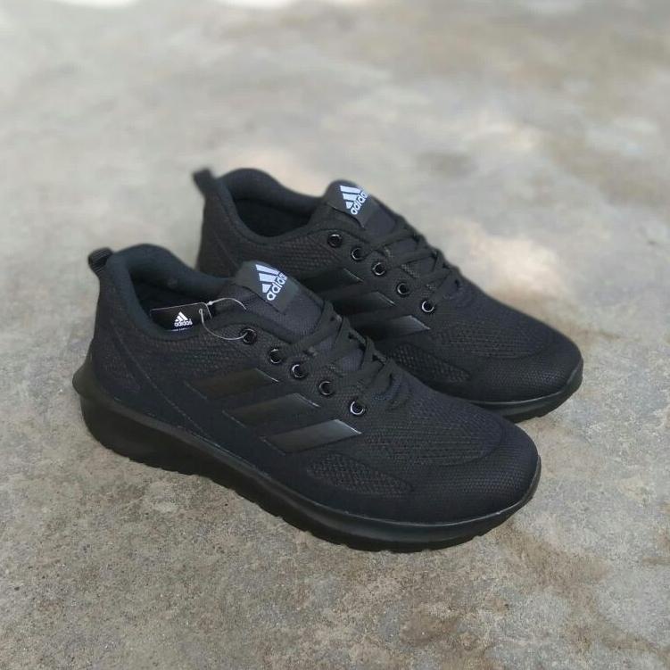 Bagus Banget.. Sepatu Sekolah Adidas Hitam Polos Pria/Wanita Sepatu kerja