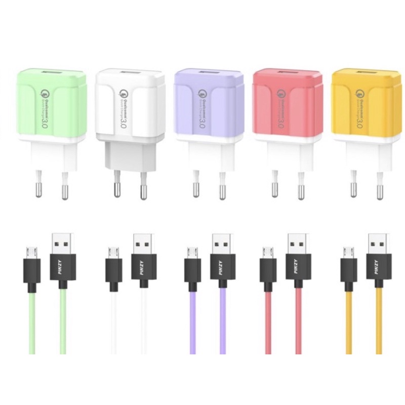 Charger ORIGINAL PINZY T31 Series Macaron Fast Charger QC 3.1 - Charger T31 Macaron -