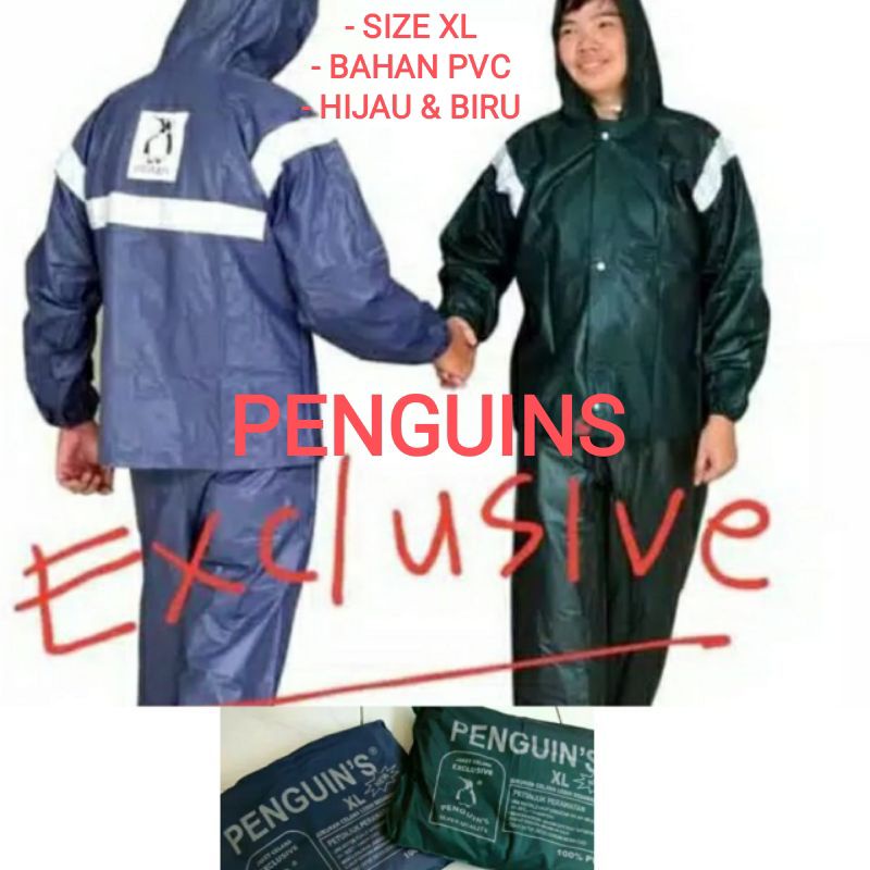 Grosir jas hujan penguin exclusive jaket celana size xxl