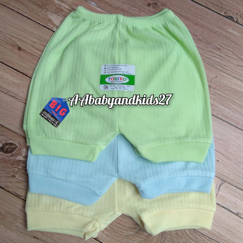 Tobiko 3PC Celana Bayi Usia Newborn Model Segi Bahan Kaos PE Nyaman dan SNI