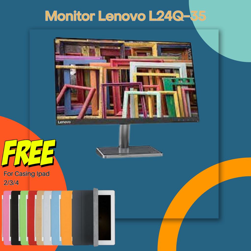 Monitor LED Lenovo L24Q-35 24&quot; IPS QHD 1440p 75Hz HDMI DP Speaker