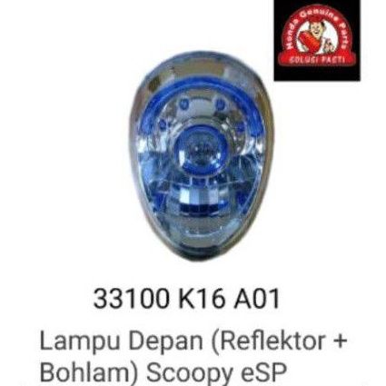 33110-K16-A01 reflektor atau lampu depan scoopy k16A01 thn 2013-2015 asli ahm