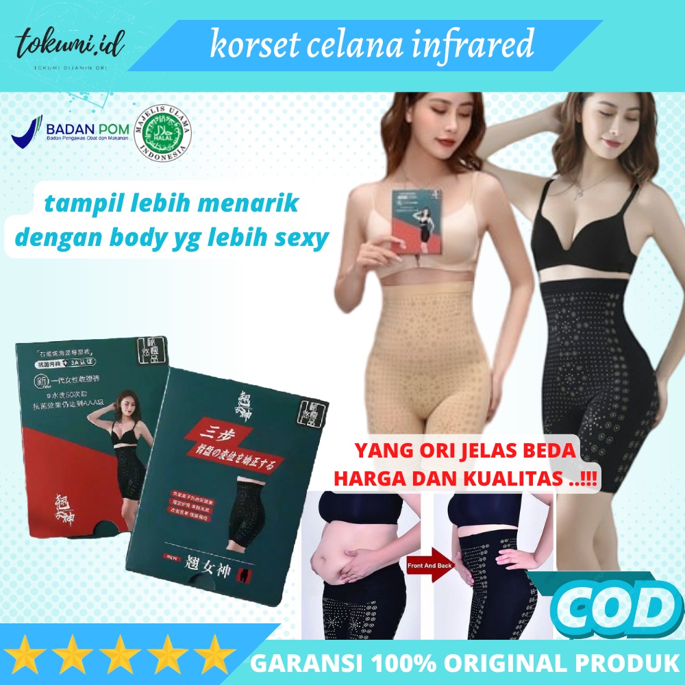Korset Celana Pelangsing Perut Buncit Pinggang Wanita Jumbo Infrared Ori