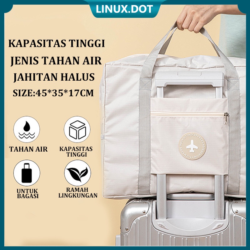 Tas Travel Besar Tahan Air Lipat Tote Tas Travel Organizers Portabel Tempat Penyimpanan travelbag Organizer Bag