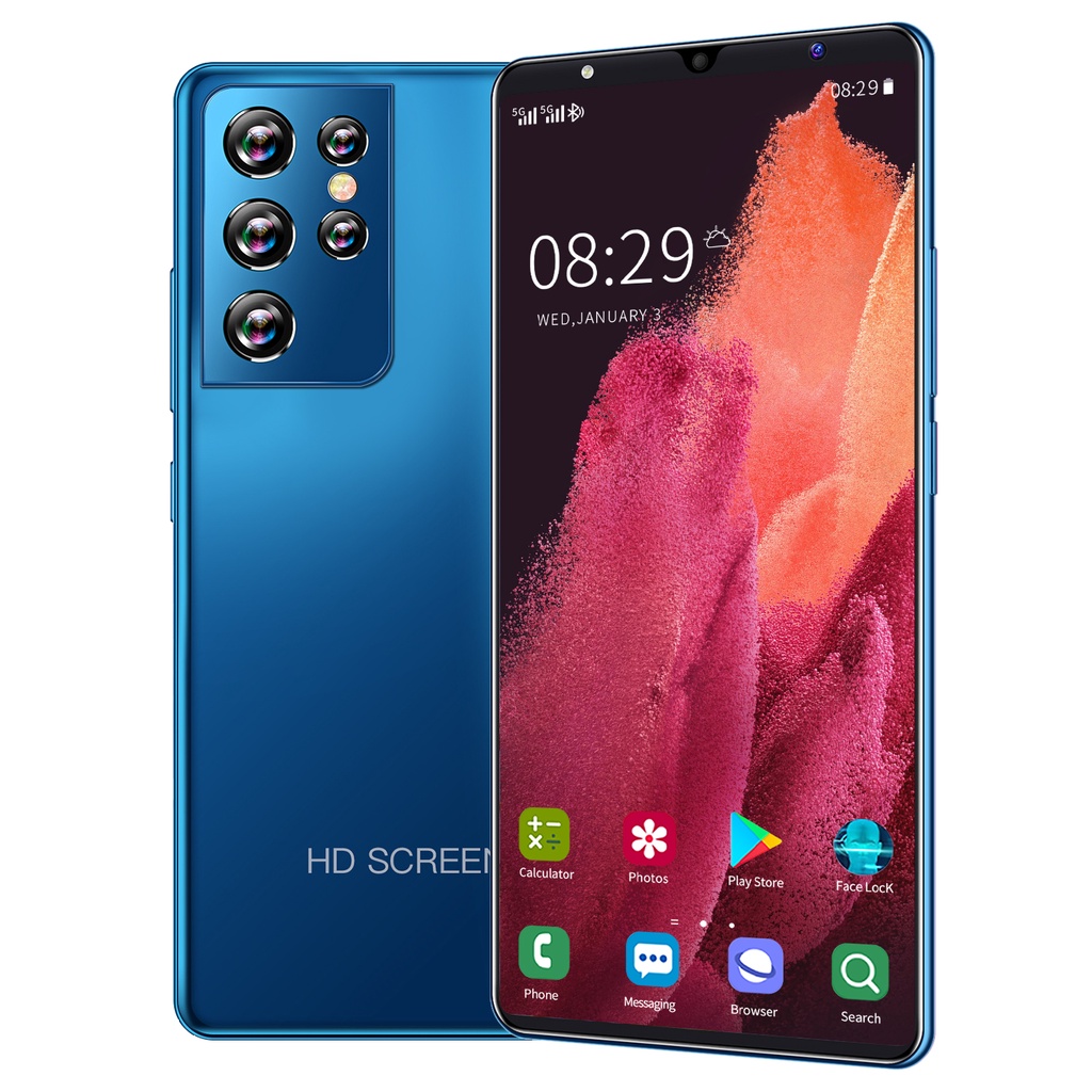 【Terbaru 2021 hp promo】 Galaxy S21 Ultra ram6+128GB hp Fingerprint Garansi Resmi Gratis hp murah Ongkir hp android 5g murah joystick  hp androit PROMO CUCI GUDANG 2021 !!!! hadiah Natal COD-Blue
