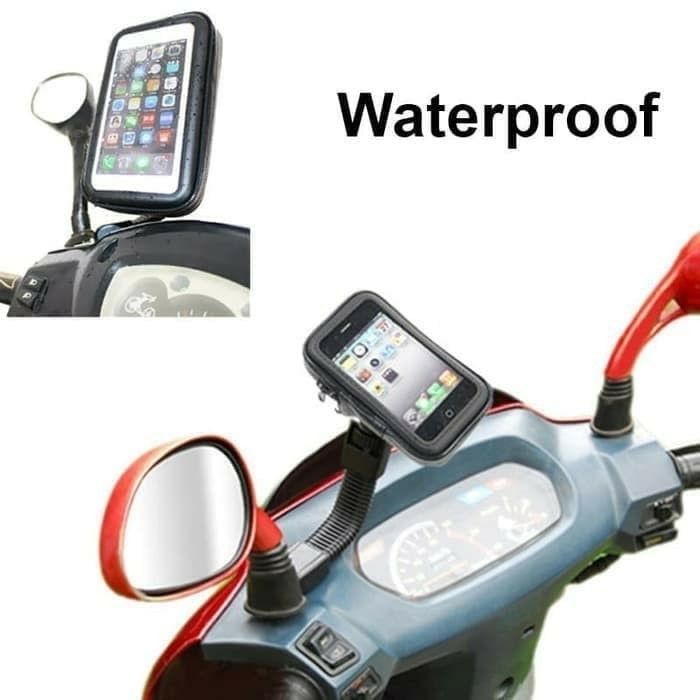 Holder Motor Waterproof Dudukan Hp Handphone Anti Air Jumbo UNIVERSAL