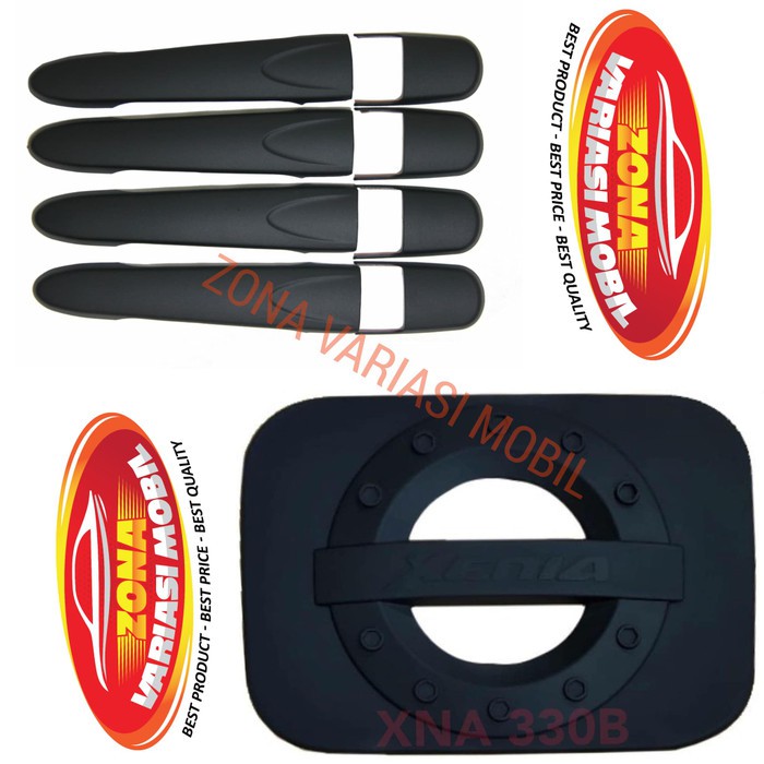 Paket Cover Door Handle + Tank Cover Great New Xenia 2016 Hitam Black Doff
