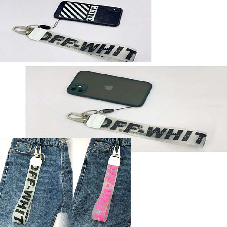 Off White Ow Jelly Lanyard &amp; Fashion Webbing Exquisite Mobile Phone Keychain Keyring / Denim Rope / Lanyard Decoration