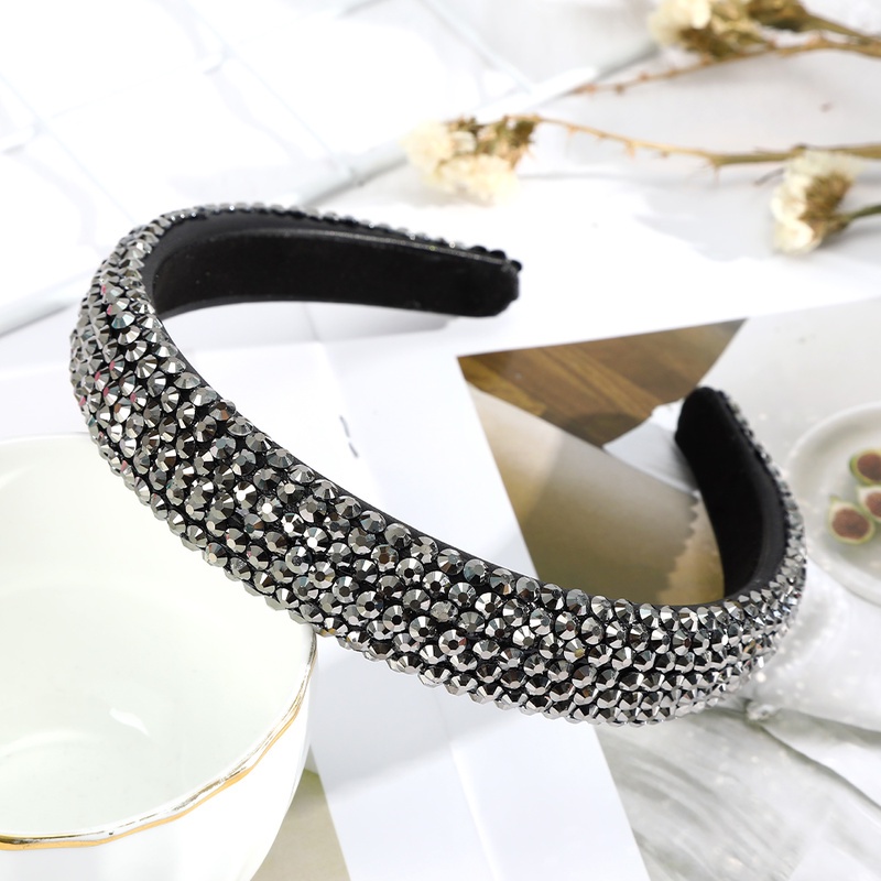 Fashion Full Rhinestone Sponge Headband Temperament Luxurious Hairband for Women Hair Accessories