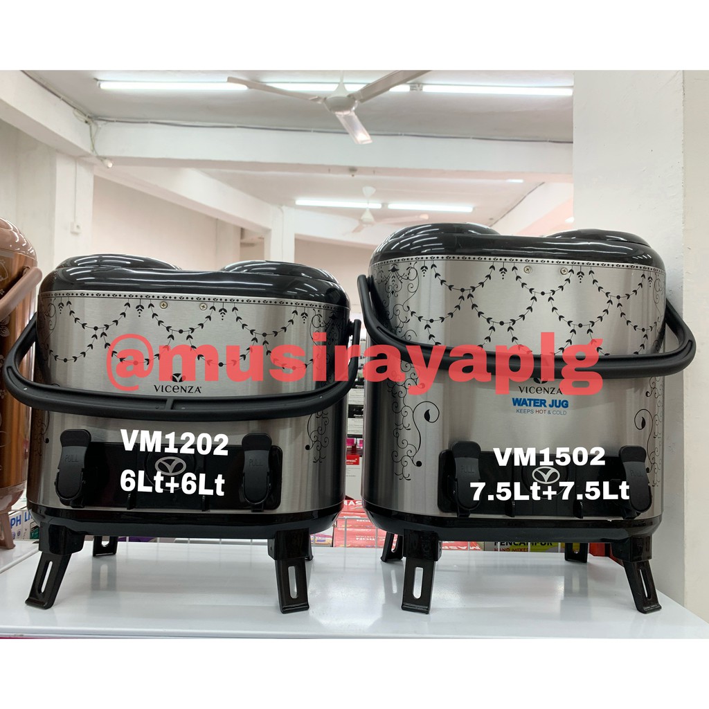 Tempat Air Water Jug Double Hot And Cold Vicenza Vm1502vm1202 Shopee Indonesia 8145