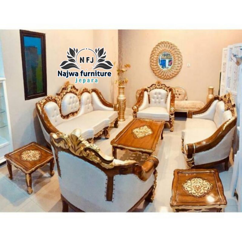 SOFA TAMU MEWAH SOFA UKIR KURSI SOFA TAMU UKIR GANESHA JATI KURSI TAMU JATI KURSI TAMU UKIR MEWAH