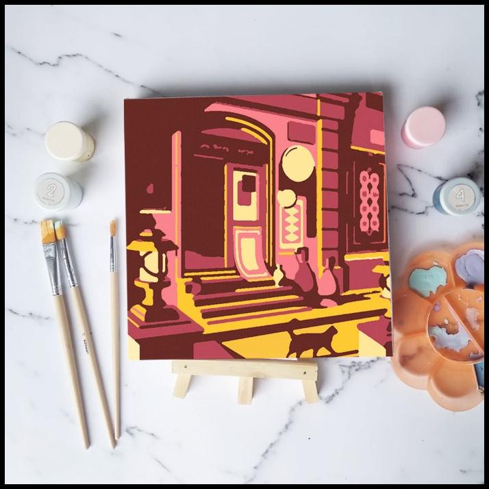 

Paint By Number Lukisan Bangunan City Versi 1 Canvas 20X20 Cm
