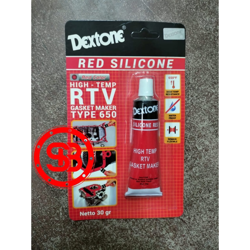 

LEM Dextone red silicone 30gr lem gasket merah / silicon red