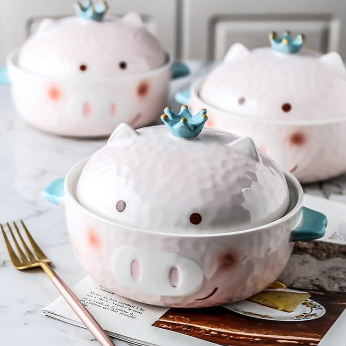 Piggy Bowl | Mangkok Unik | Mangkok Lucu | Mangkok Keramik