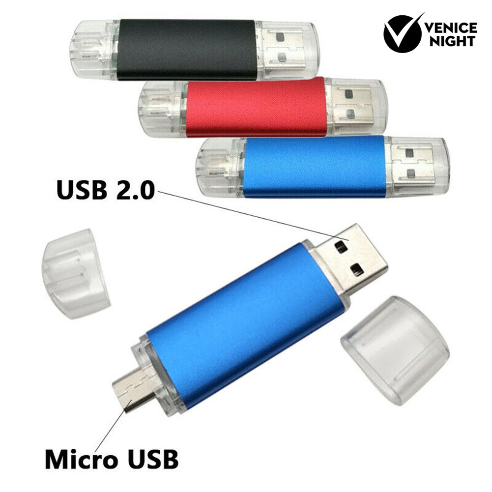 Flash Drive Usb 2.0 Otg Portabel 2 In 1 Kapasitas 1/2tb Untuk Ponsel Android