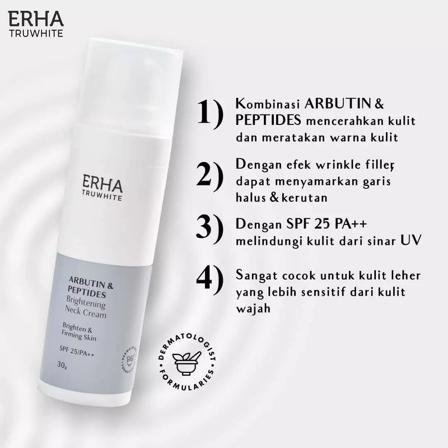 ERHA TRUWHITE ARBUTIN &amp; PEPTIDES BRIGHTENING NECK CREAM 30 GR @MJ