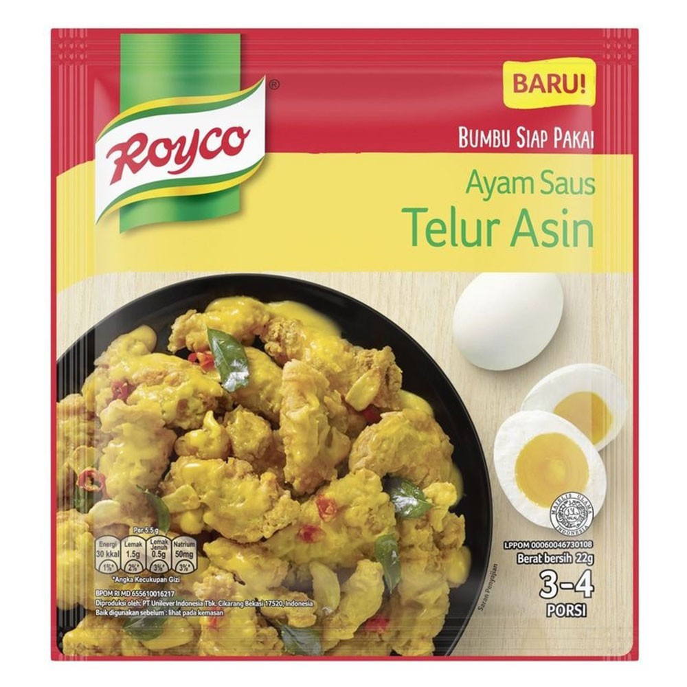 

Royco Bumbu Masak Ayam Saus Telur Asin - 22gr