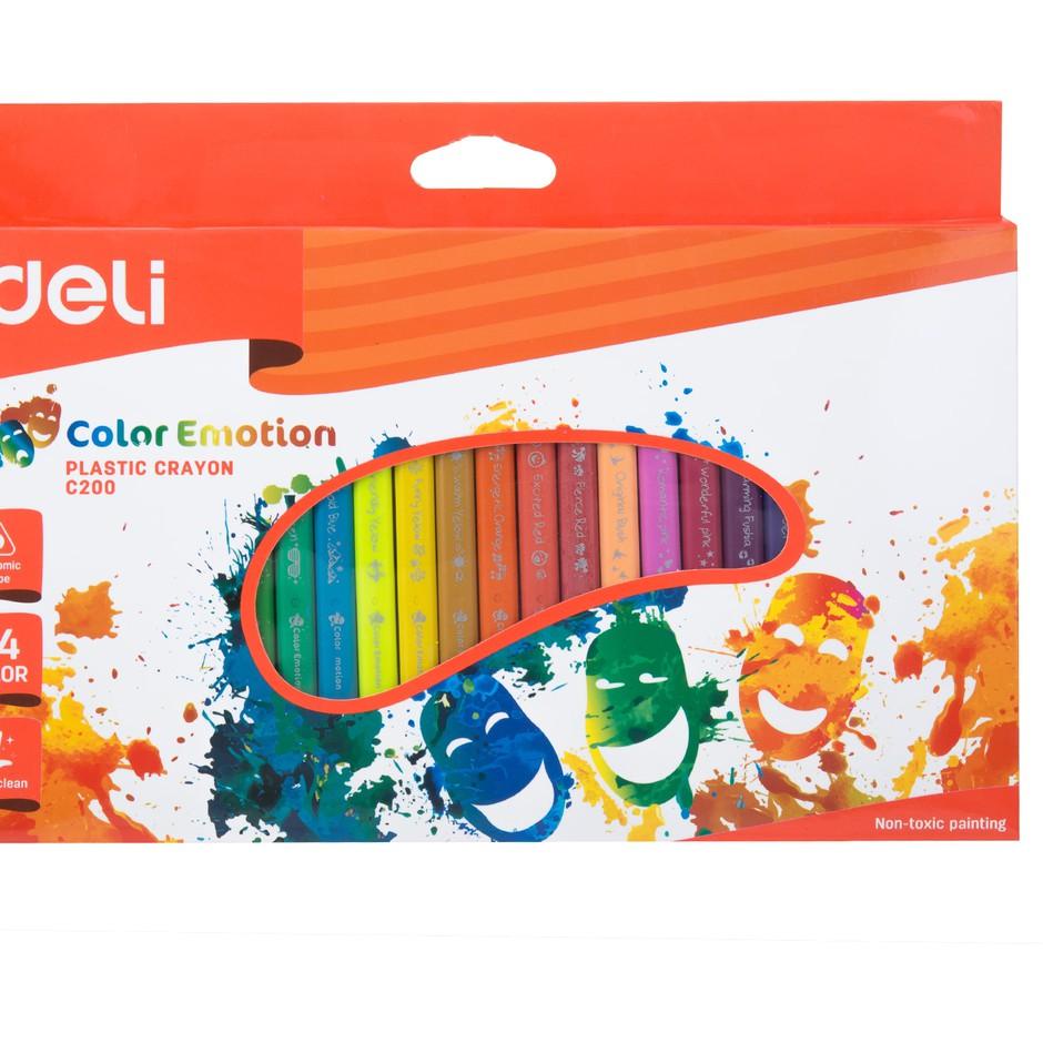 

[KODE PRODUK LIIPA10096] Deli Krayon Plastik 12/18/24 Warna Cerah Bentuk segitiga ergonomis tidak beracun EC20000