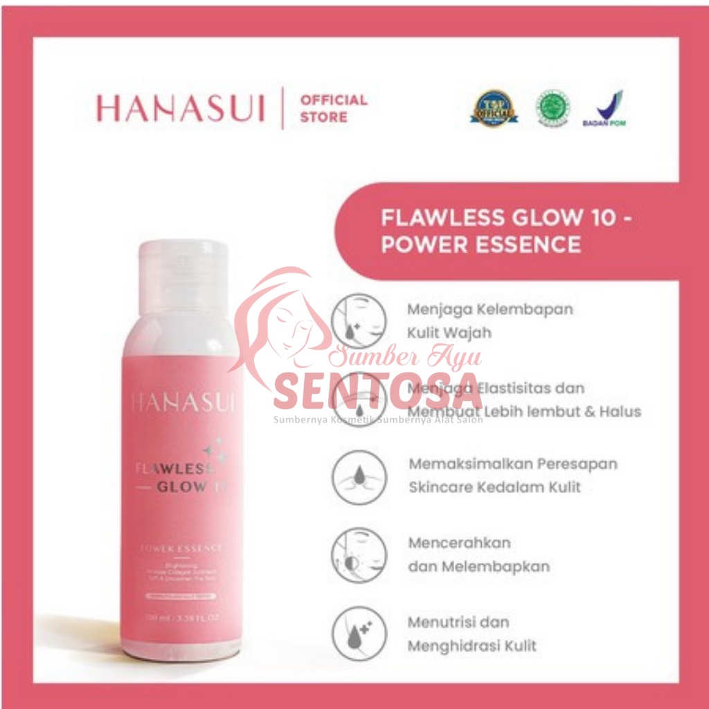 HANASUI FLAWLESS GLOW 10 POWER ESSENCE 100ML