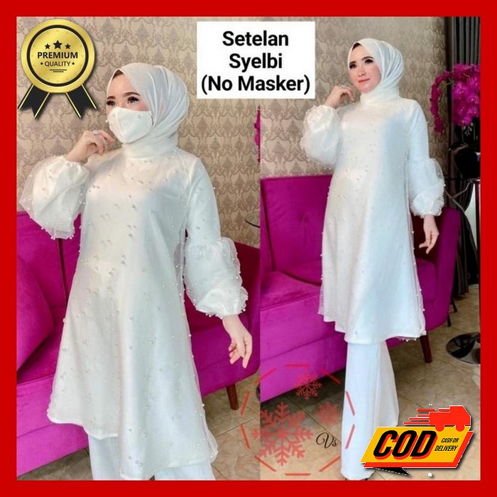 Livina Set Crinkle Uragari Jumbo / Setelan Long Tunik Jumbo Ld 120 Livina Set / Setelan Polos Crinkl