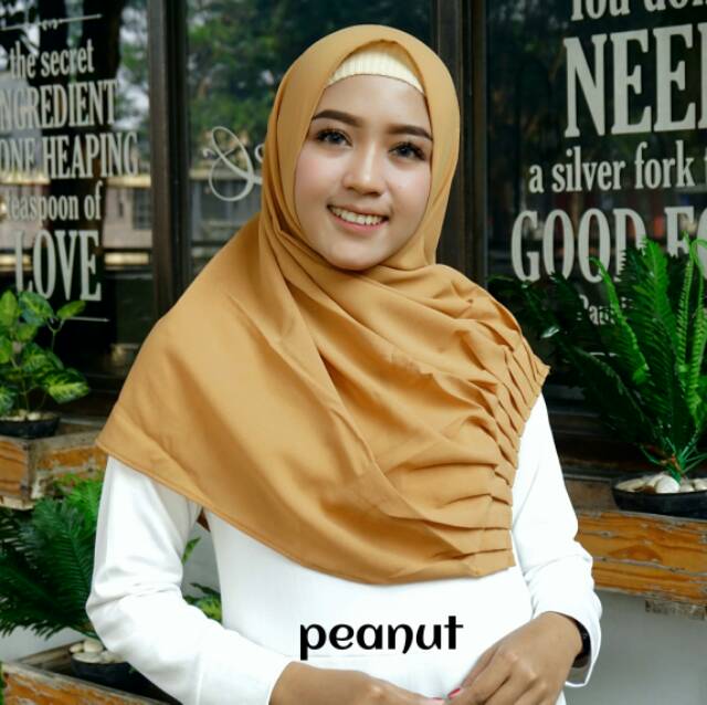 Khimar simpel ruffle / jilbab instan ruffle / instan lipit