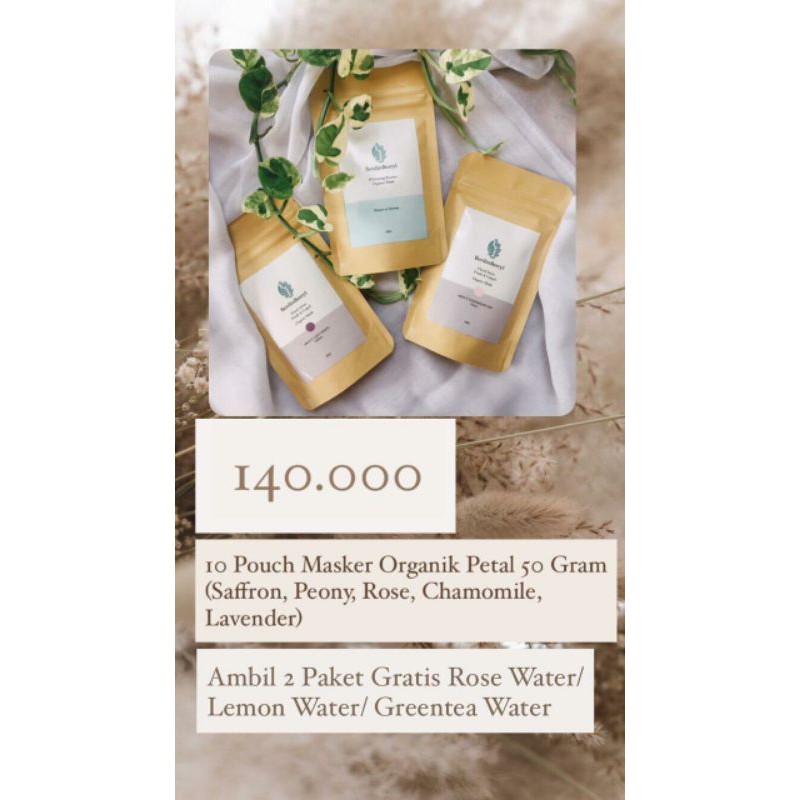 Paket Usaha Berdinberryl | Paket Usaha Olshop | Paket Usaha Masker Organik Berdinberryl