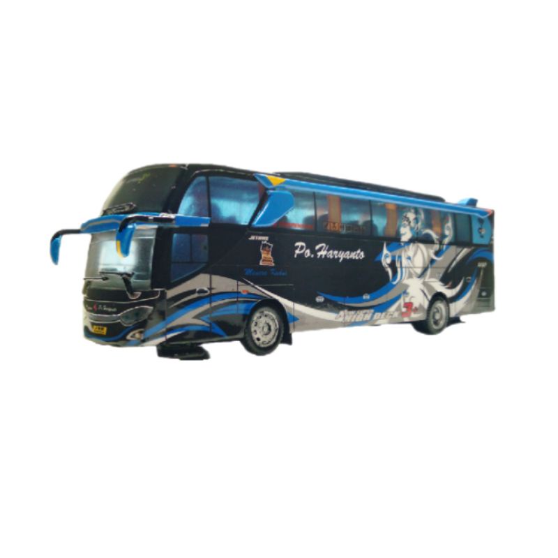 Miniatur bus Po. HARYANTO Jb3 Voyager biru