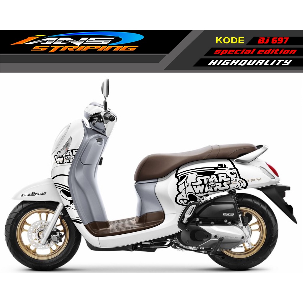 DECAL STIKER HONDA SCOOPY FULL BODY TERBARU / STICKER VARIASI SCOOPY STAR WARS/ STICKER STAR WARS