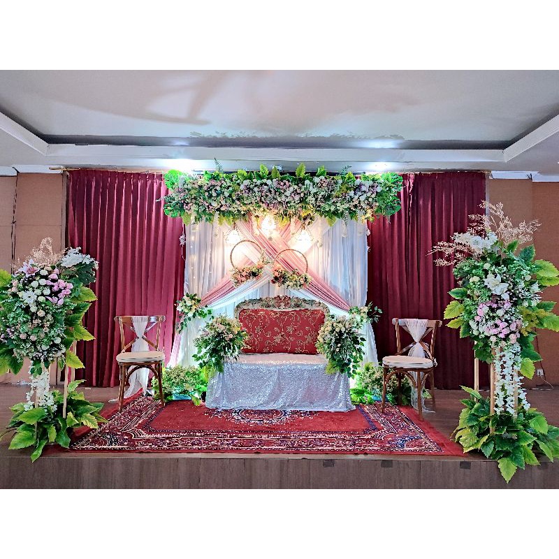 dekorasi pernikahan simple 2 meter