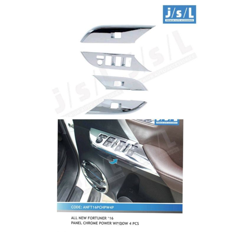 panel power window 4 PC all new Fortuner Chrome, Carbon , Wood jsl