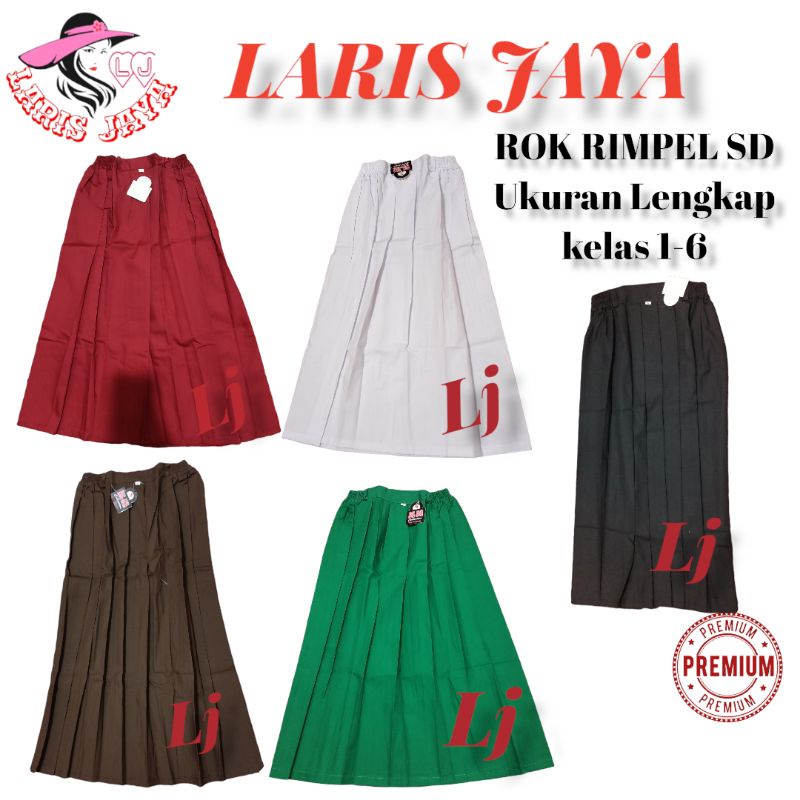 Rok Panjang Sekolah SD MI Rok Rempel Sekolah Seragam Sekolah SD