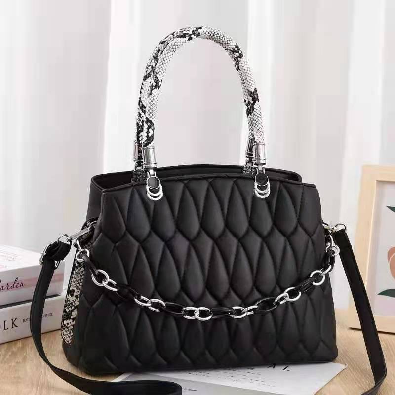 [COD] LB - Shoulderbag import bahan kulit handle motif snake / Tas bahu wanita handle motif ular 417