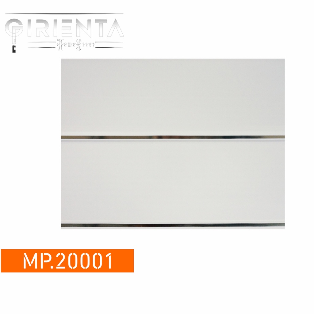 Plafon PVC Putih MP.20001 Lebar 20cm Modern