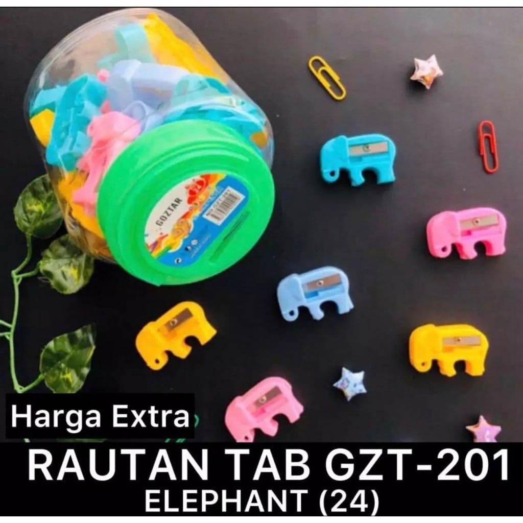 RAUTAN PENSIL MOTIF GAJAH ISI 24 PCS GROSIR BERKUALITAS