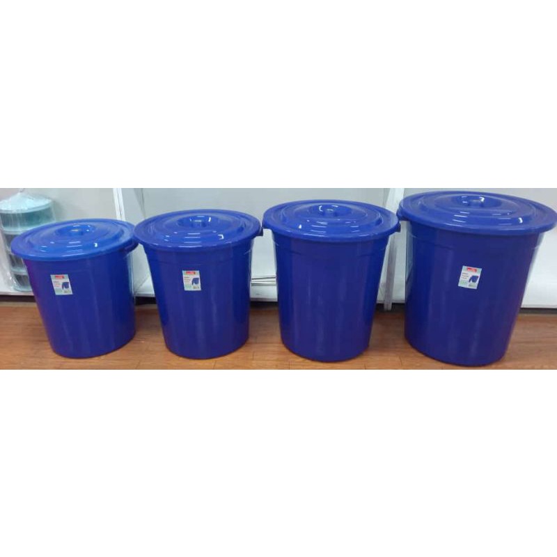 EMBER PLASTIK TEBAL / EMBER PENAMPUNG AIR KAMAR MANDI / EMBER / TONG AIR + TUTUP 50 ,60 ,75 90 LITER kualitas super