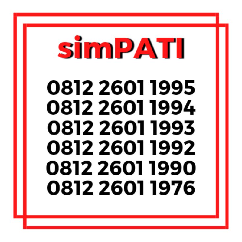 Kartu perdana nomor cantik telkomsel simpati tanggal bulan tahun lahir 26 Januari