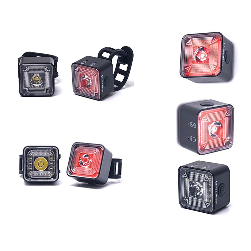 WIND&amp;MOON 120 Lumen IP66 Waterproof Light Sets Headlight and Tail Light Sets for 5 Gear e Brake Lamp,WT06+WT06R