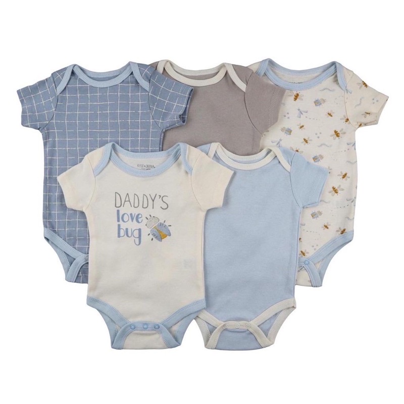 BABY K2- BABY BODYSUIT  ISI 5 PCS  MOTIF DADDY'S LOVE BUG KODE 00033