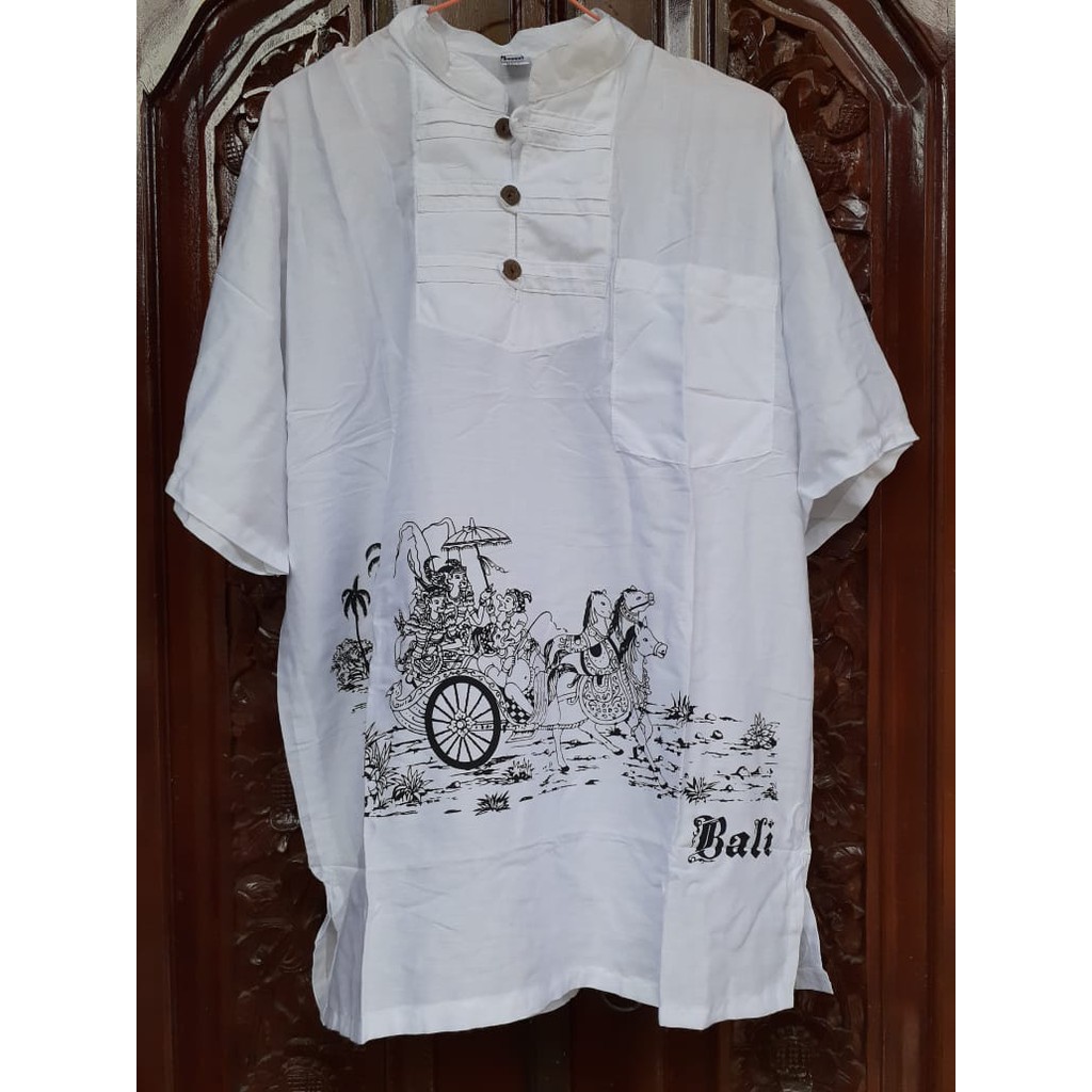 Baju kemeja yoko bali adem gambar kereta kencana