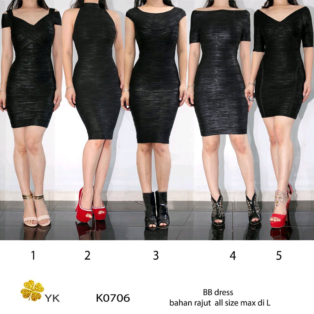 YKBBdress 0706 BB dress minidress midi dress dress bodycon dress sexy hitam