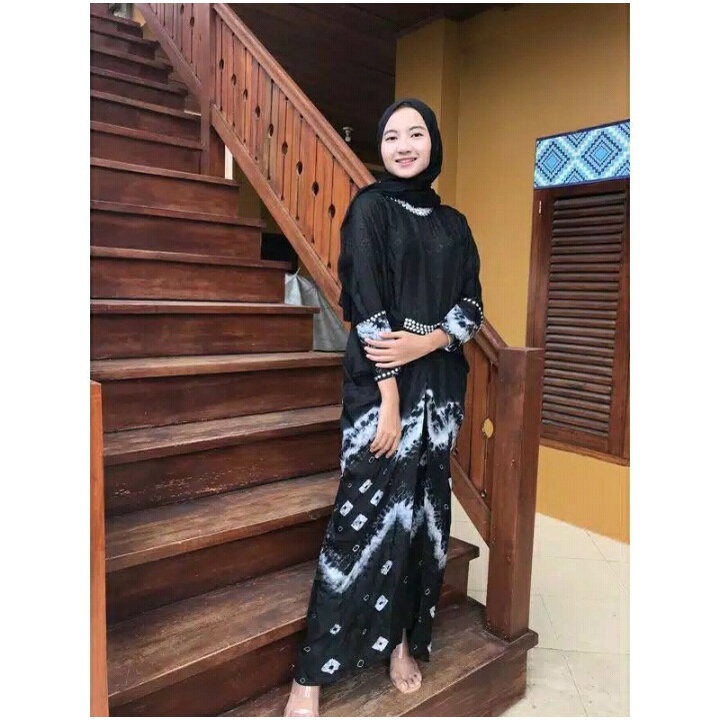 COUPLE KAFTAN JUMPUTAN PALEMBANG WARNA HITAM