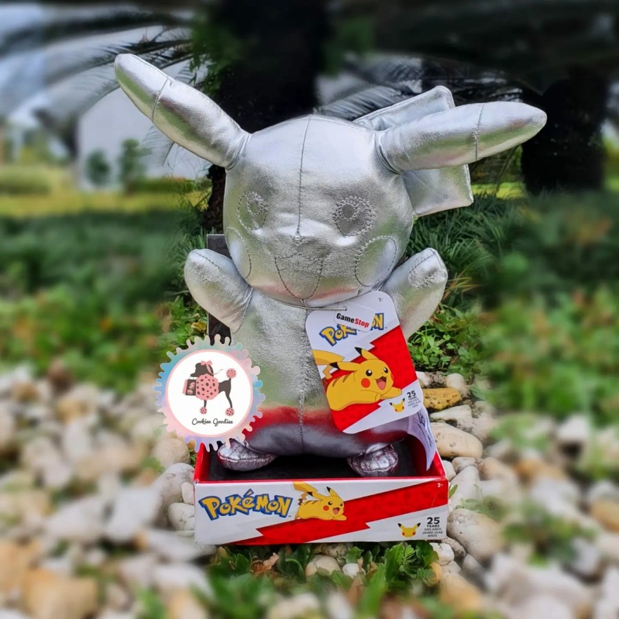 Pokemon 25th Celebration Silver Pikachu Plush 21cm