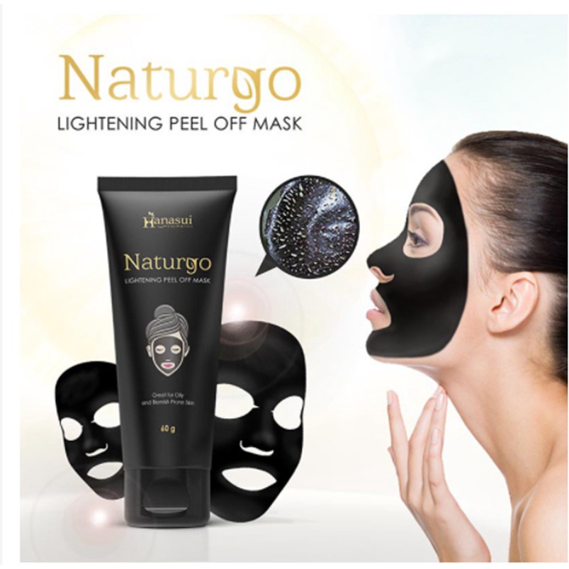 [COD] Hanasui Masker Lumpur Naturgo Tube Peel Off Mask Mengangkat Komedo Wajah - BPOM 60 Gram